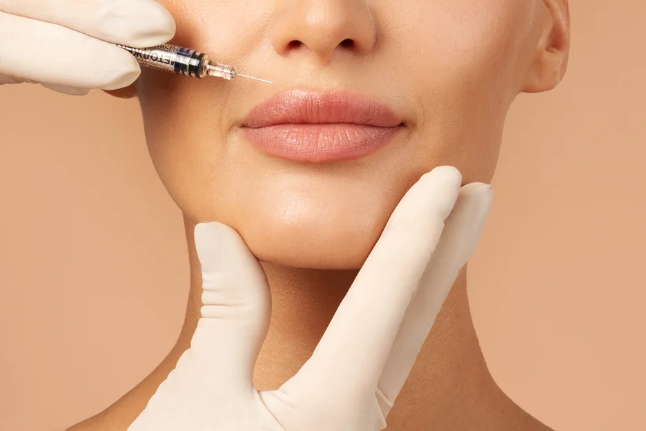 a woman received lip filler injections